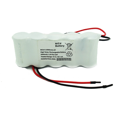 C2500mAh NiCd 6.0V Şarj Edilebilir Hücre Pil Paketi Beklenen Ömrü 5 Yıl