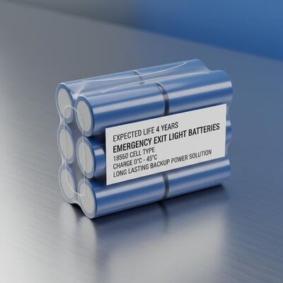 Expected Life 4 Years Emergency Exit Light Batteries 18650 Cell Type Charge 0C 45C Long Lasting Backup Power Solution