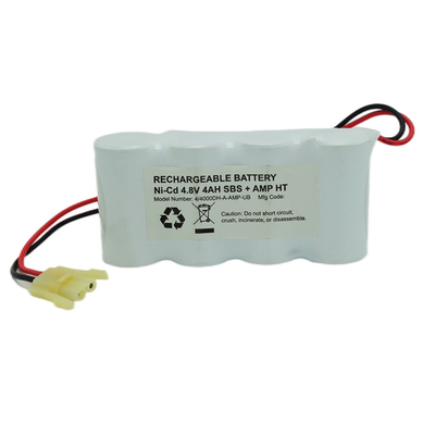 Acil Aydınlatma için 55 Derece D4000mAh Nicd Pil Paketi 4.8V