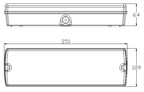 60Hz Lityum İyon Pil Acil Durum Işığı LED Bölme Beyaz 4W 150lm Tavan Montajı