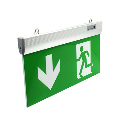 Yeşil LED Acil Çıkış Levhası Pil Çift Taraflı AC85 - 265V 50/60H