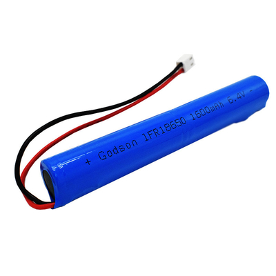 1600mAh 6.4V Silindirik Yangın Çıkış Işığı Pilleri LiFePO4 IFR18650
