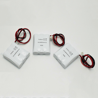 AA Acil Çıkış Lambası Piller Paketi NiCD AA900mAh 3.6V SBS Şarj Edilebilir