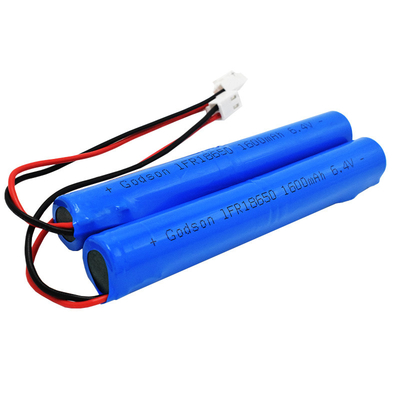 Özelleştirilebilir Acil Durum Işığı Lityum Pil LiFePO4 18650 1600mAh 6.4Volt Pil Paketi