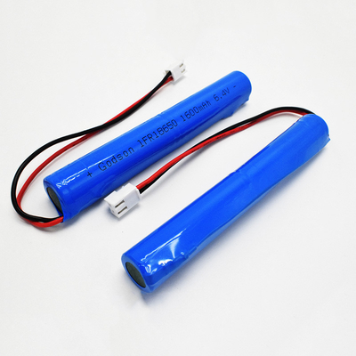 Özelleştirilebilir Acil Durum Işığı Lityum Pil LiFePO4 18650 1600mAh 6.4Volt Pil Paketi