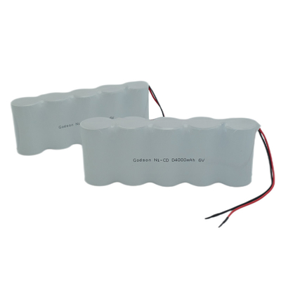 NiCD Acil Çıkış Işığı Pilleri D4000mAh 6.0 V Güvenli Yan Yan
