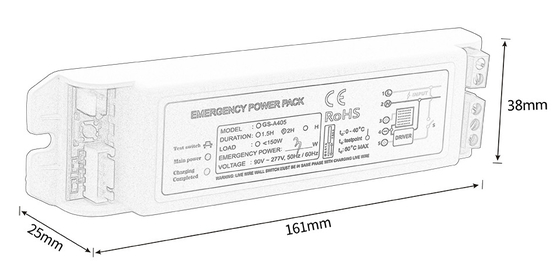 Max 0.35A Acil Güç Paketi GS-A405 Durumunu Koruma Tipi Acil Güç 1-5W