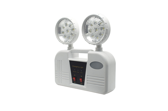 3 saatlik süresi 6W çift başlı acil durum ışığı AC 85-265V ABS