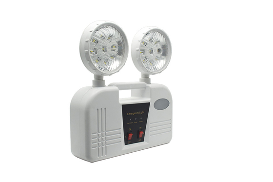 3 saatlik süresi 6W çift başlı acil durum ışığı AC 85-265V ABS