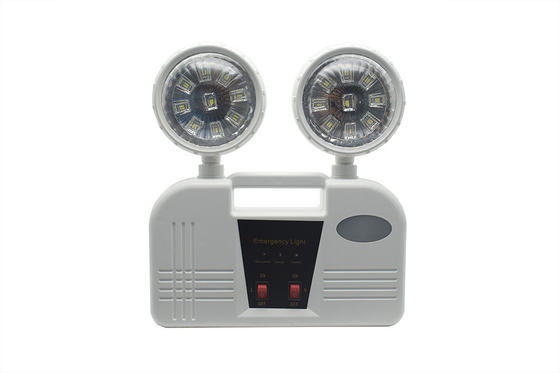 3 saatlik süresi 6W çift başlı acil durum ışığı AC 85-265V ABS