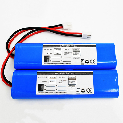 18650 3000mAh 6.4 Volt Yan Yan Tipi LiFePO4 Piller Yüksek sıcaklık performansı
