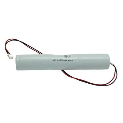 Acil Işıklandırma IEC 61951 3.6V C2500mAh ile mühürlenmiş Nikel-Kadmyum Hücresi