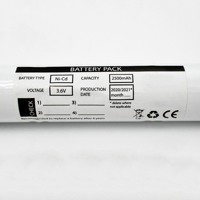 3Yüksek maliyetli acil durum aydınlatması için.6V 2500mAh Ni-CD pil