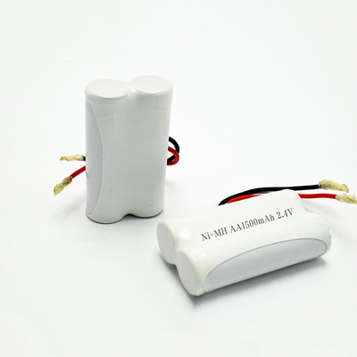 Acil Işık Bataryası OEM 2.4V Ni-Mh AA1500mAh Uzun Pil Süresi Yan Yan Şarj Edilebilir Pil Paketi