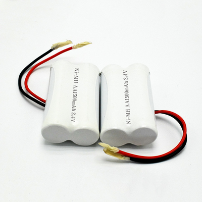 Acil Işık Bataryası OEM 2.4V Ni-Mh AA1500mAh Uzun Pil Süresi Yan Yan Şarj Edilebilir Pil Paketi