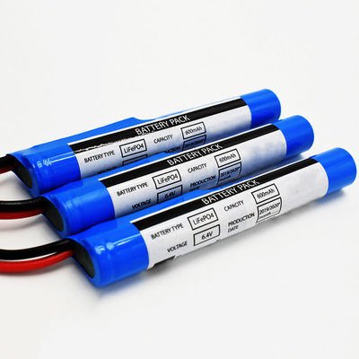 PVC Stick Tip IFR 18650*2 Koruma Kontrol Modülü ile Seride Hücre 0.6Ah 6.4V LiFePO4 Silindrik Piller
