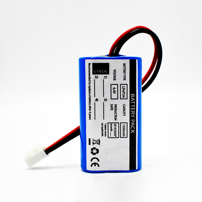 9.6Wh Side By Side Tipi IFR 18650*2 Hücreler 1.5Ah 6.4V LiFePO4 Piller Acil Işık Bataryası