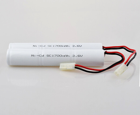 NiCd 0.1C Şarj Edilebilir Pil Paketi 3.6 V SC1700mAh Hafif Hücre Ağırlığı