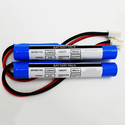 LiFePO4 Çubuk Tipi 6,4 V Pil 600mAh JST VH 2P Konnektör