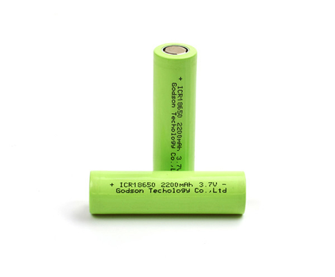 2200mAh Şarj Edilebilir Lityum Demir Piller ICR18650 3.7V Lityum İyon