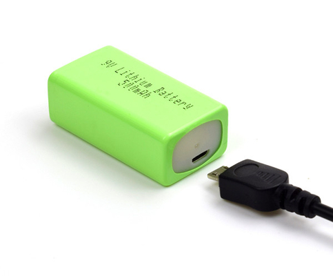 USB ile Lityum Demir Acil Işık Lityum Pil 500mAh 9V