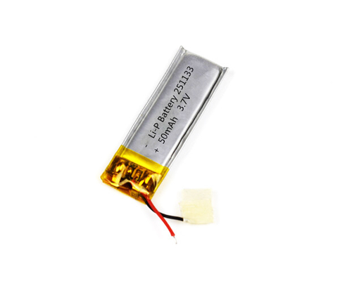 İyi Döngü Ömrü ile Lityum Polimer Pil 251133 50mAh 3.7V