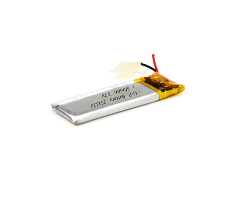 İyi Döngü Ömrü ile Lityum Polimer Pil 251133 50mAh 3.7V