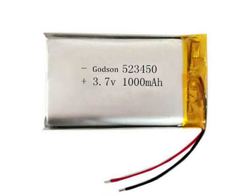 Acil Aydınlatma için 18g 3.7 Volt 1000mAh Pil Lityum Polimer 523450
