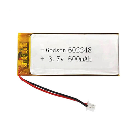 600mAh Lityum Polimer Pil 602248 3,7 V Katı Form 1C Şarj