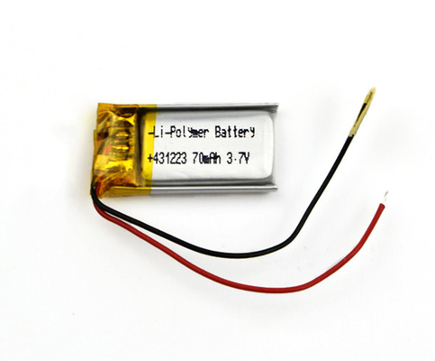 5g 431223 Lityum İyon Pil Acil Durum Işığı 70mAh 3.7V Hücre