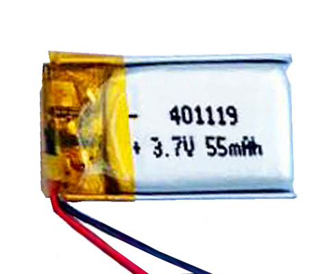 Şarj Edilebilir Polimer Lityum İyon Pil Acil Durum Işığı 401119 55mAh 3.7Volt