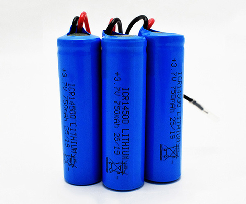 PVC Ceketli 750mAh 3.7V ICR14500 Lityum Pil Kokusuz