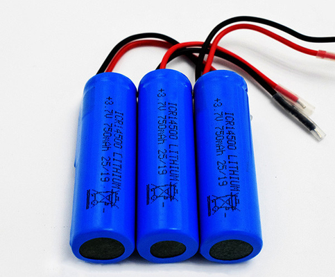 PVC Ceketli 750mAh 3.7V ICR14500 Lityum Pil Kokusuz