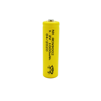 Sarı PVC 1.2 V Nicd Pil Hücreleri Şarj Edilebilir AA1000mAh Çubuk Tipi