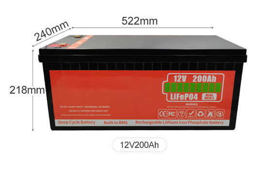 Çevre dostu derin döngü 12V LiFePO4 pil 50Ah 200Ah Düşük öz boşaltma